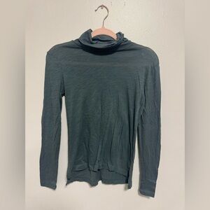 Madewell Whisper Cotton Gray Turtleneck Tee 100% Cotton